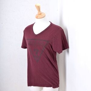 Guess | Dark red womens t shirt with logo